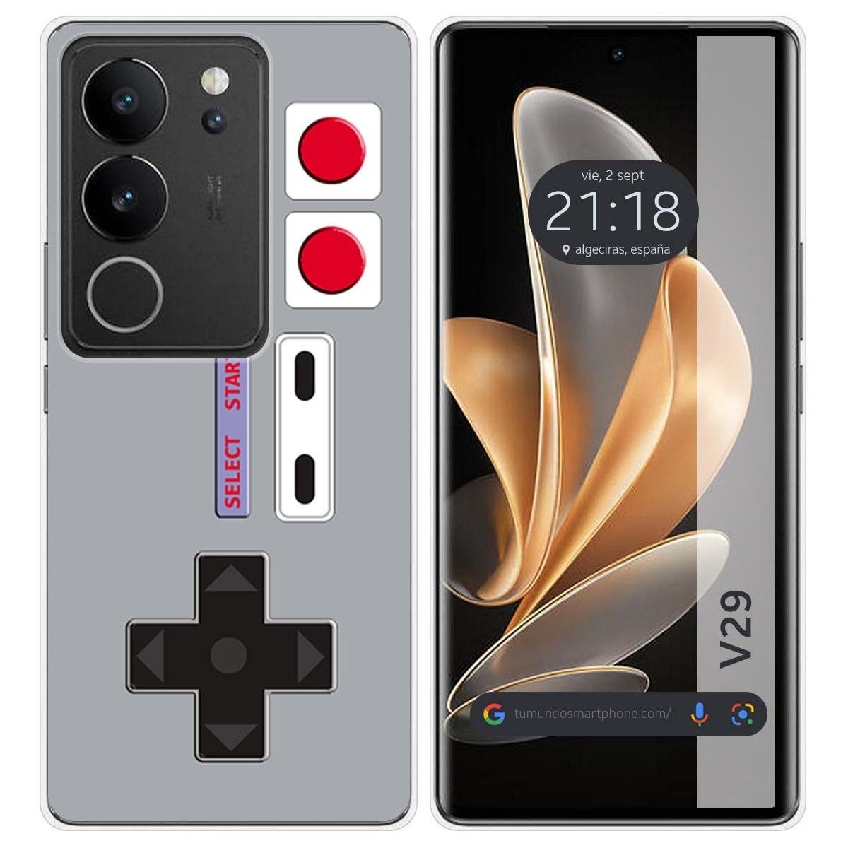 Funda Silicona para Vivo V29 5G diseño Consola Dibujos
