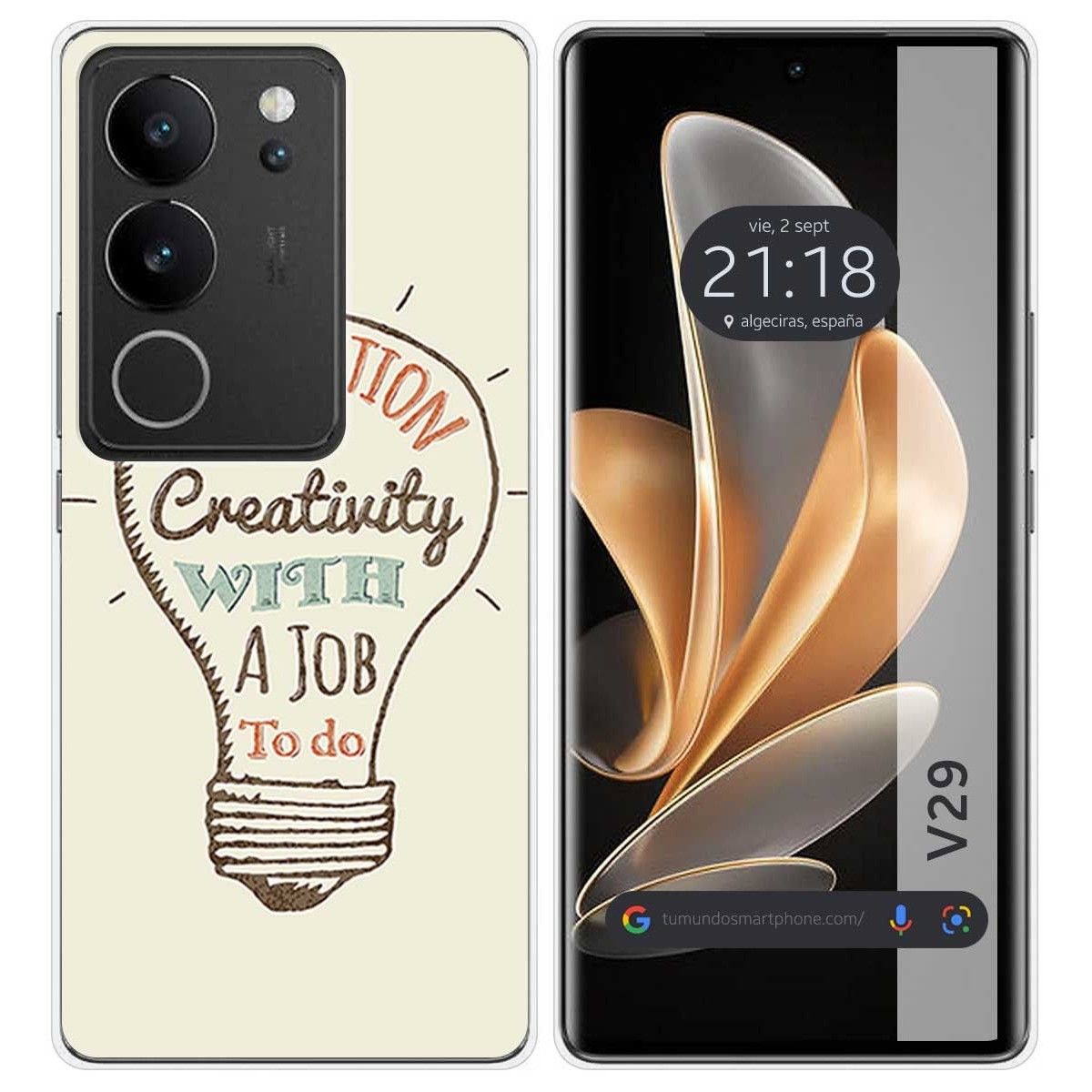 Funda Silicona para Vivo V29 5G diseño Creativity Dibujos