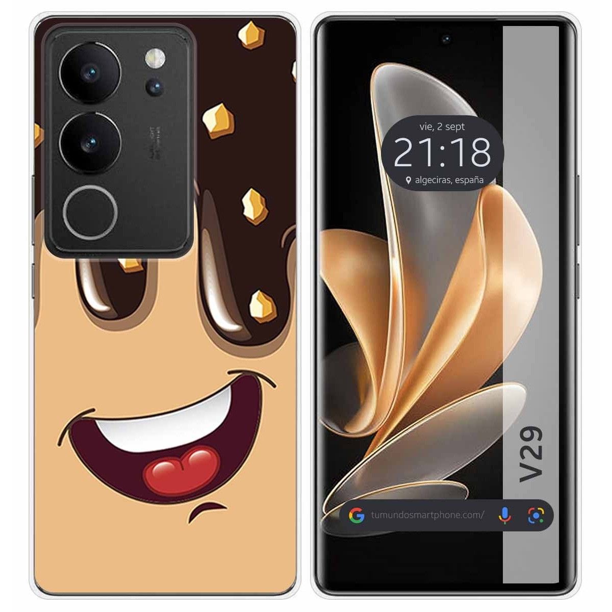 Funda Silicona para Vivo V29 5G diseño Helado Chocolate Dibujos