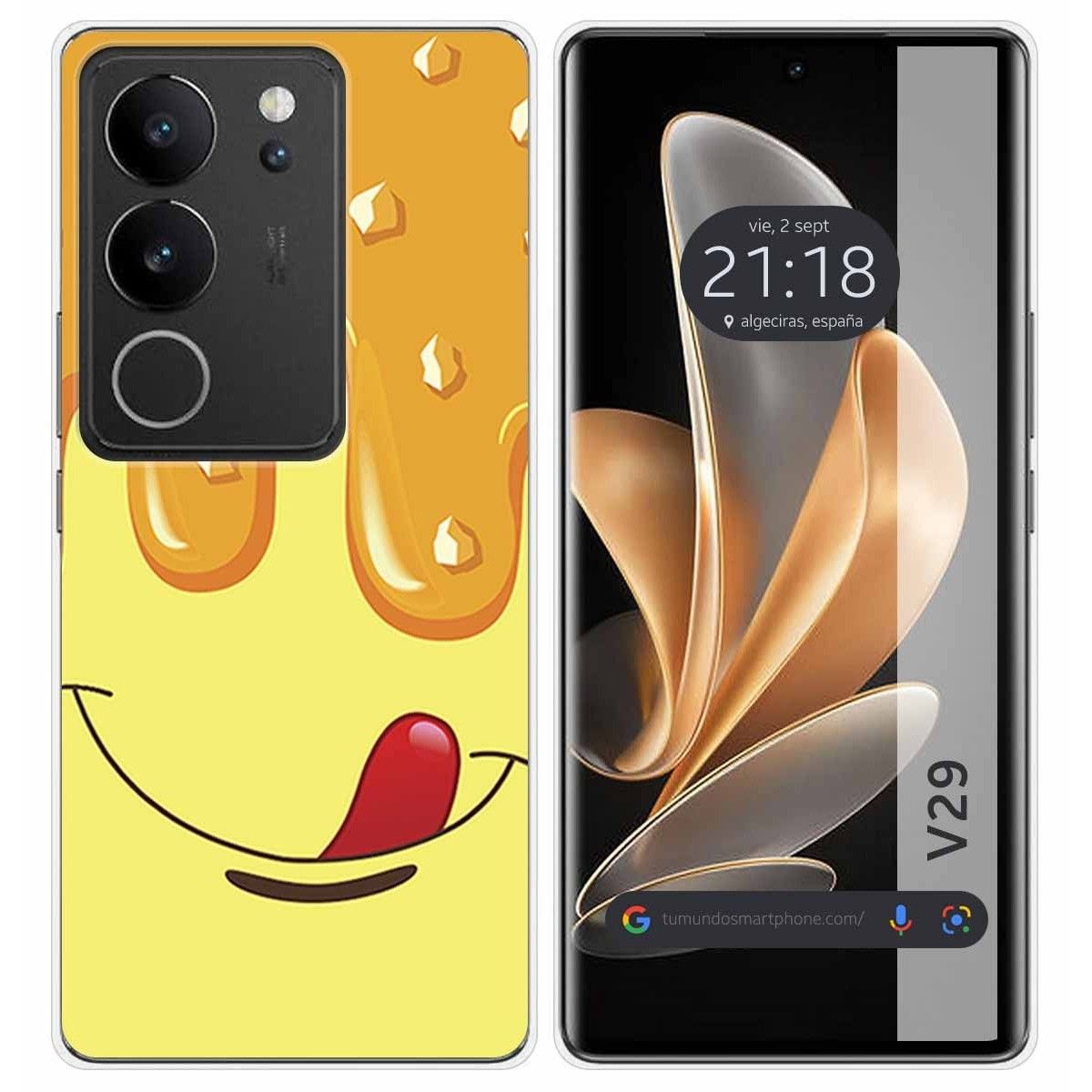 Funda Silicona para Vivo V29 5G diseño Helado Vainilla Dibujos