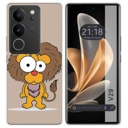 Funda Silicona para Vivo V29 5G diseño Leon Dibujos