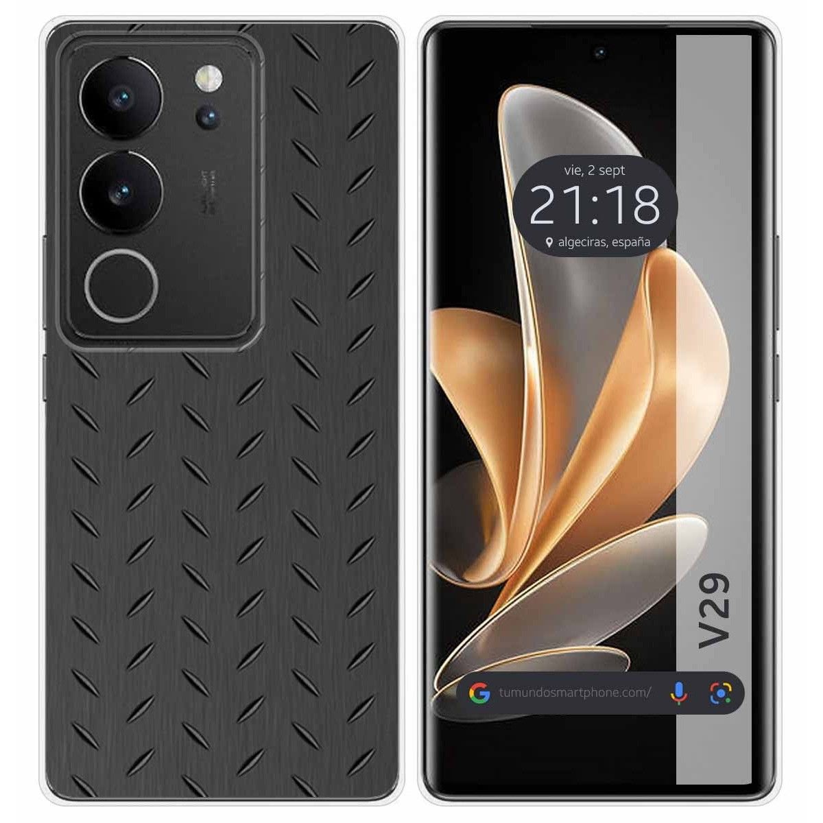 Funda Silicona para Vivo V29 5G diseño Metal Dibujos