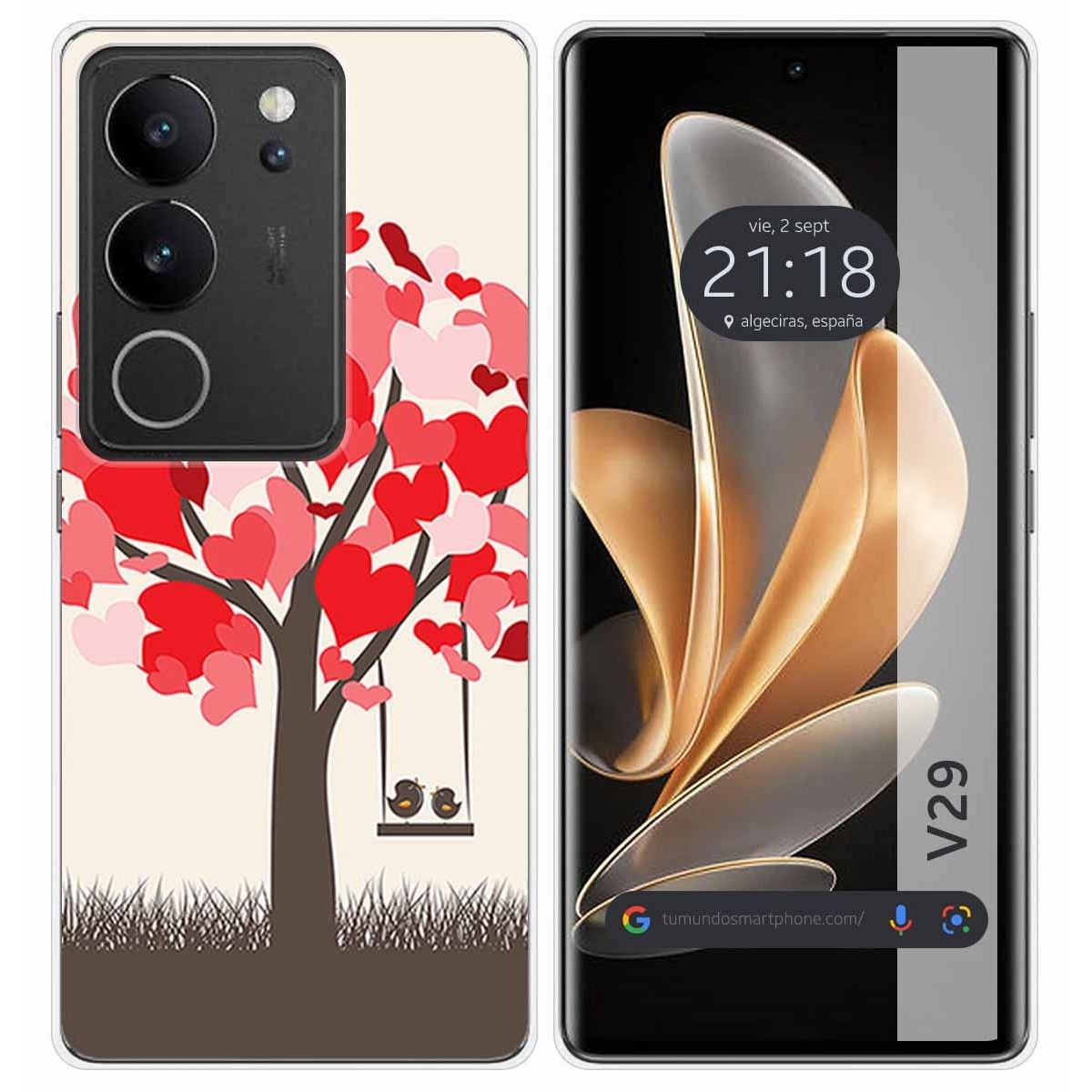 Funda Silicona para Vivo V29 5G diseño Pajaritos Dibujos