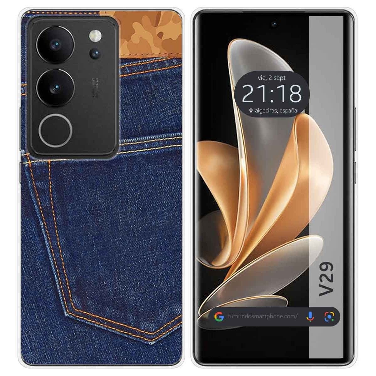 Funda Silicona para Vivo V29 5G diseño Vaquero Dibujos