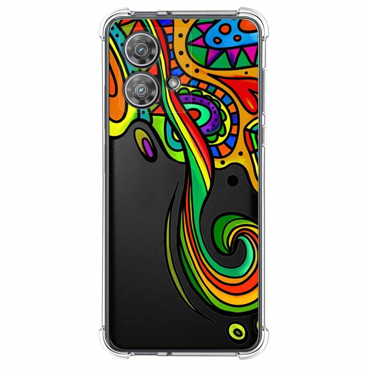 Funda Silicona Antigolpes para Motorola Edge 40 Neo 5G diseño Colores Dibujos
