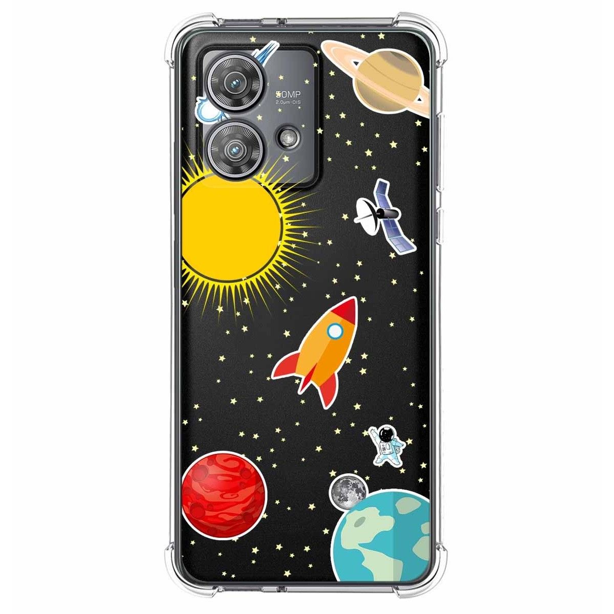 Funda Silicona Antigolpes para Motorola Edge 40 Neo 5G diseño Espacio Dibujos