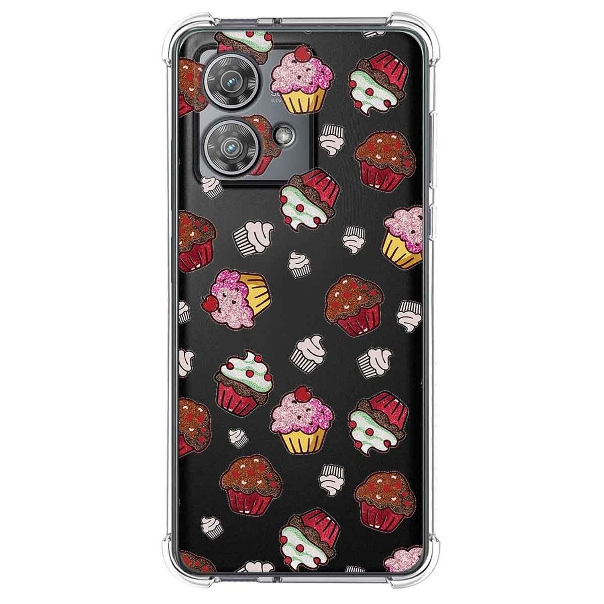 Funda Silicona Antigolpes para Motorola Edge 40 Neo 5G diseño Muffins Dibujos