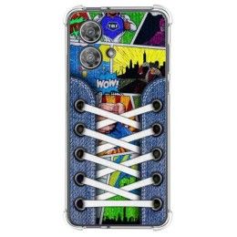 Funda Silicona Antigolpes para Motorola Edge 40 Neo 5G diseño Zapatillas 14 Dibujos