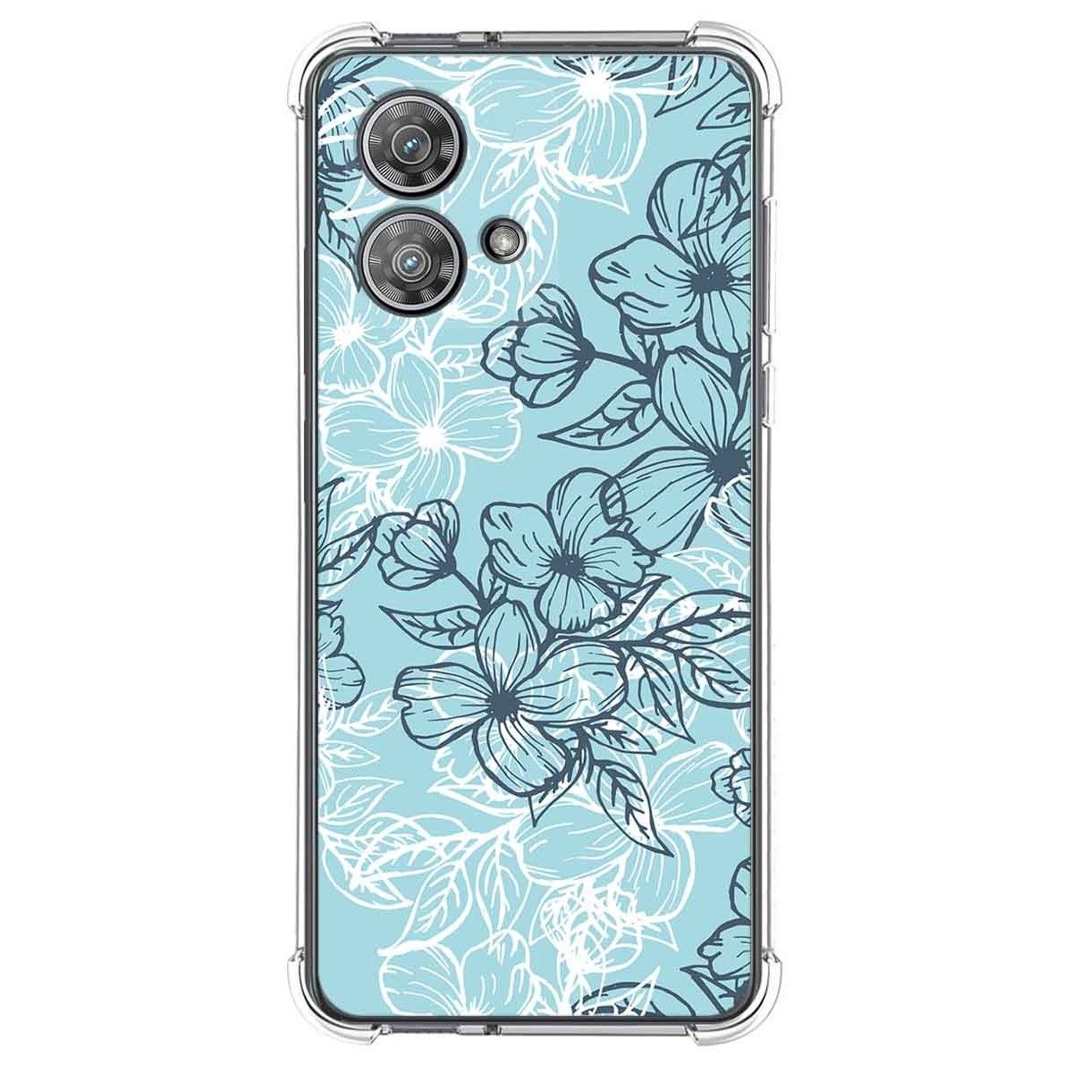 Funda Silicona Antigolpes para Motorola Edge 40 Neo 5G diseño Flores 03 Dibujos