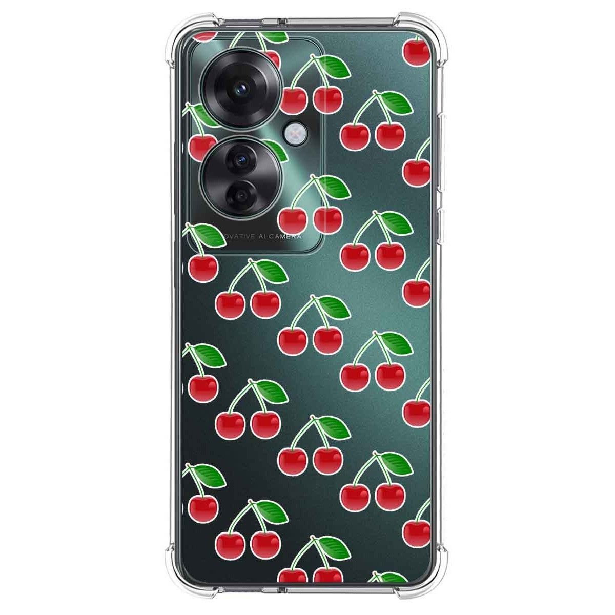 Funda Silicona Antigolpes para Oppo Reno 11F 5G diseño Cerezas Dibujos