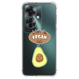 Funda Silicona Antigolpes para Oppo Reno 11F 5G diseño Vegan Life Dibujos