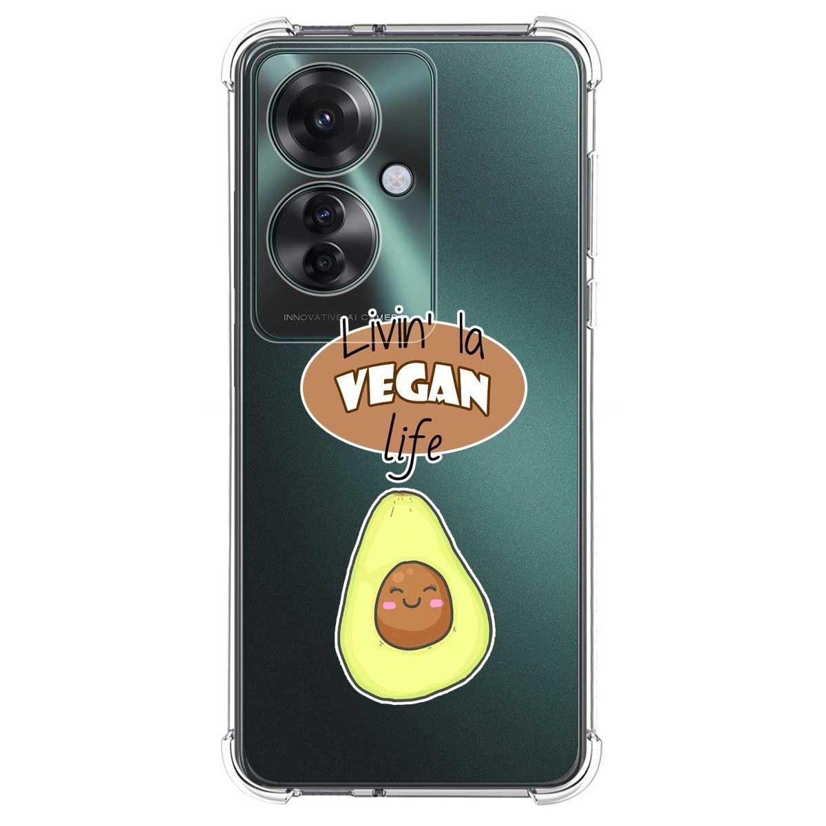 Funda Silicona Antigolpes para Oppo Reno 11F 5G diseño Vegan Life Dibujos
