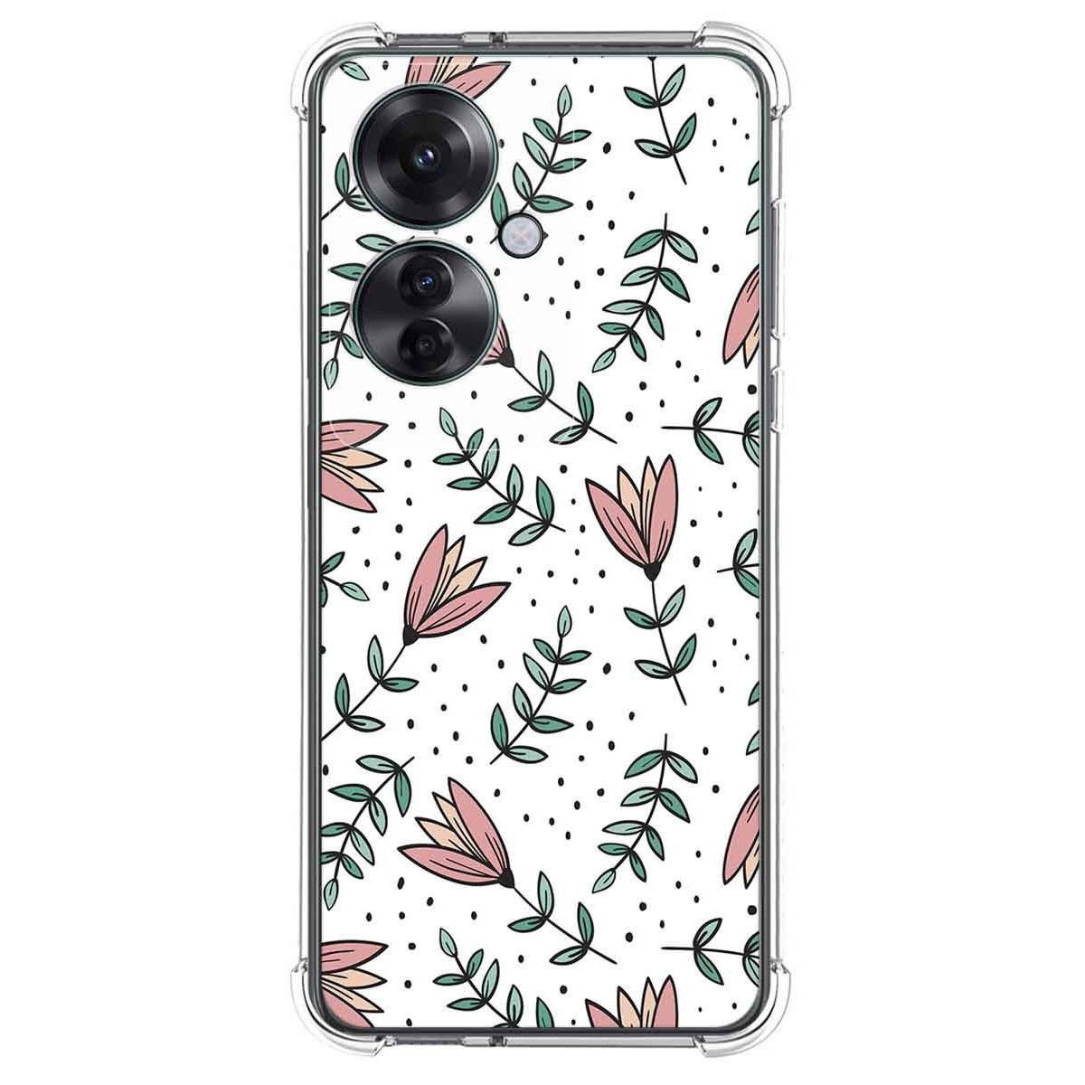 Funda Silicona Antigolpes para Oppo Reno 11F 5G diseño Flores 01 Dibujos