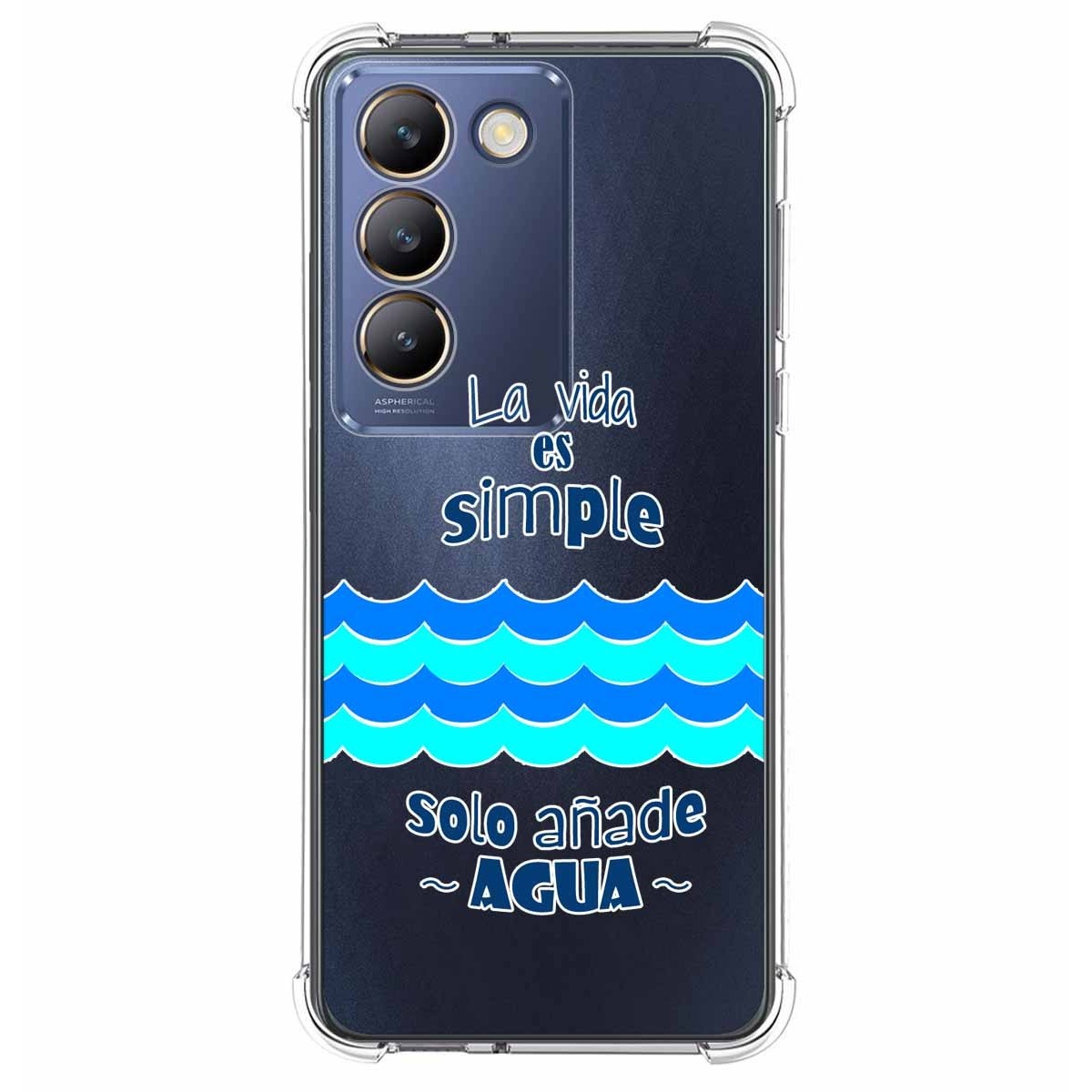 Funda Silicona Antigolpes para Vivo V40 SE 5G diseño Agua Dibujos