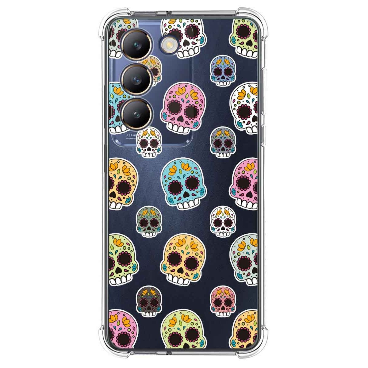 Funda Silicona Antigolpes para Vivo V40 SE 5G diseño Catrina Dibujos
