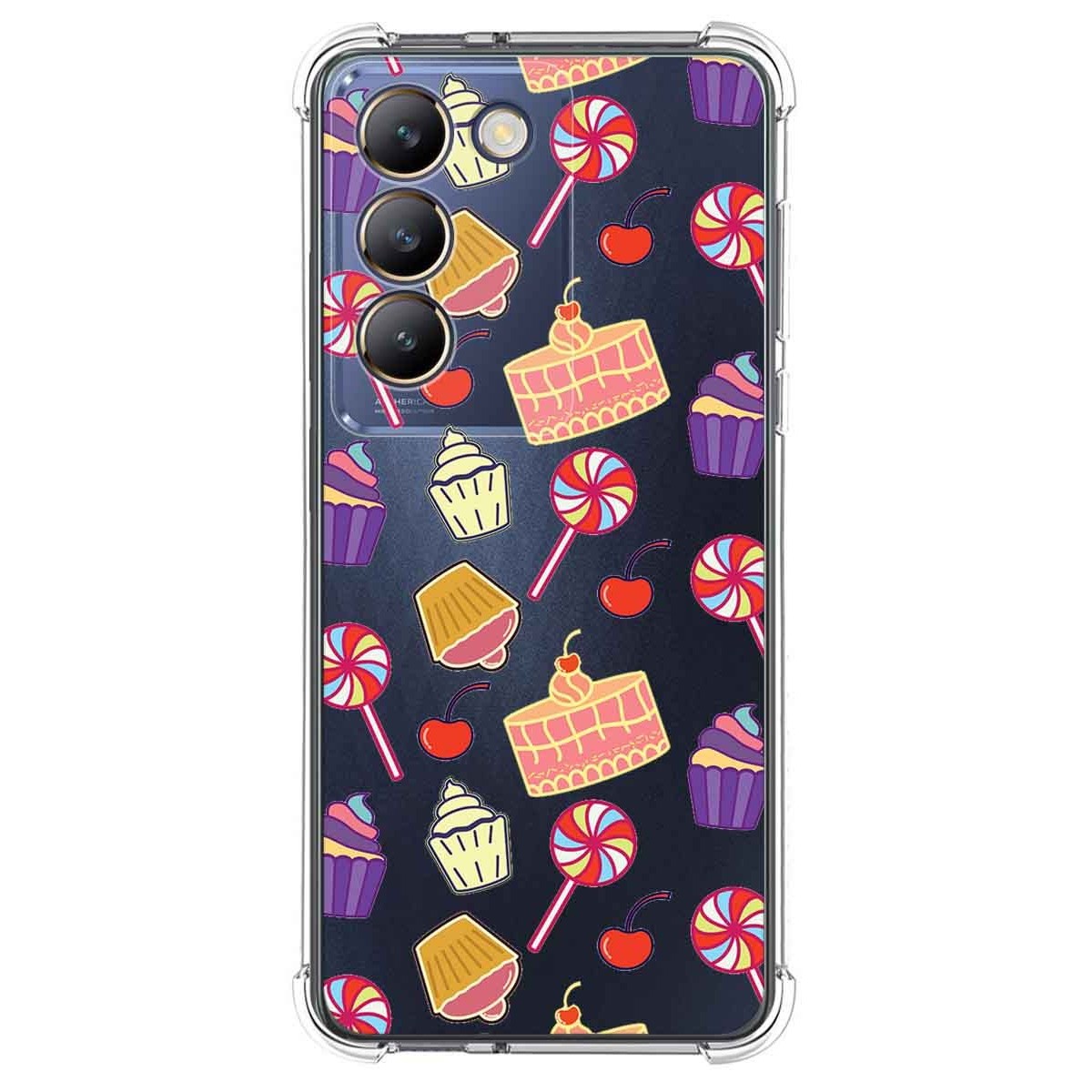 Funda Silicona Antigolpes para Vivo V40 SE 5G diseño Dulces 01 Dibujos