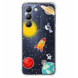 Funda Silicona Antigolpes para Vivo V40 SE 5G diseño Espacio Dibujos