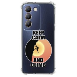 Funda Silicona Antigolpes para Vivo V40 SE 5G diseño Hombre Escalada Dibujos