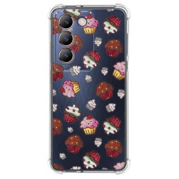 Funda Silicona Antigolpes para Vivo V40 SE 5G diseño Muffins Dibujos