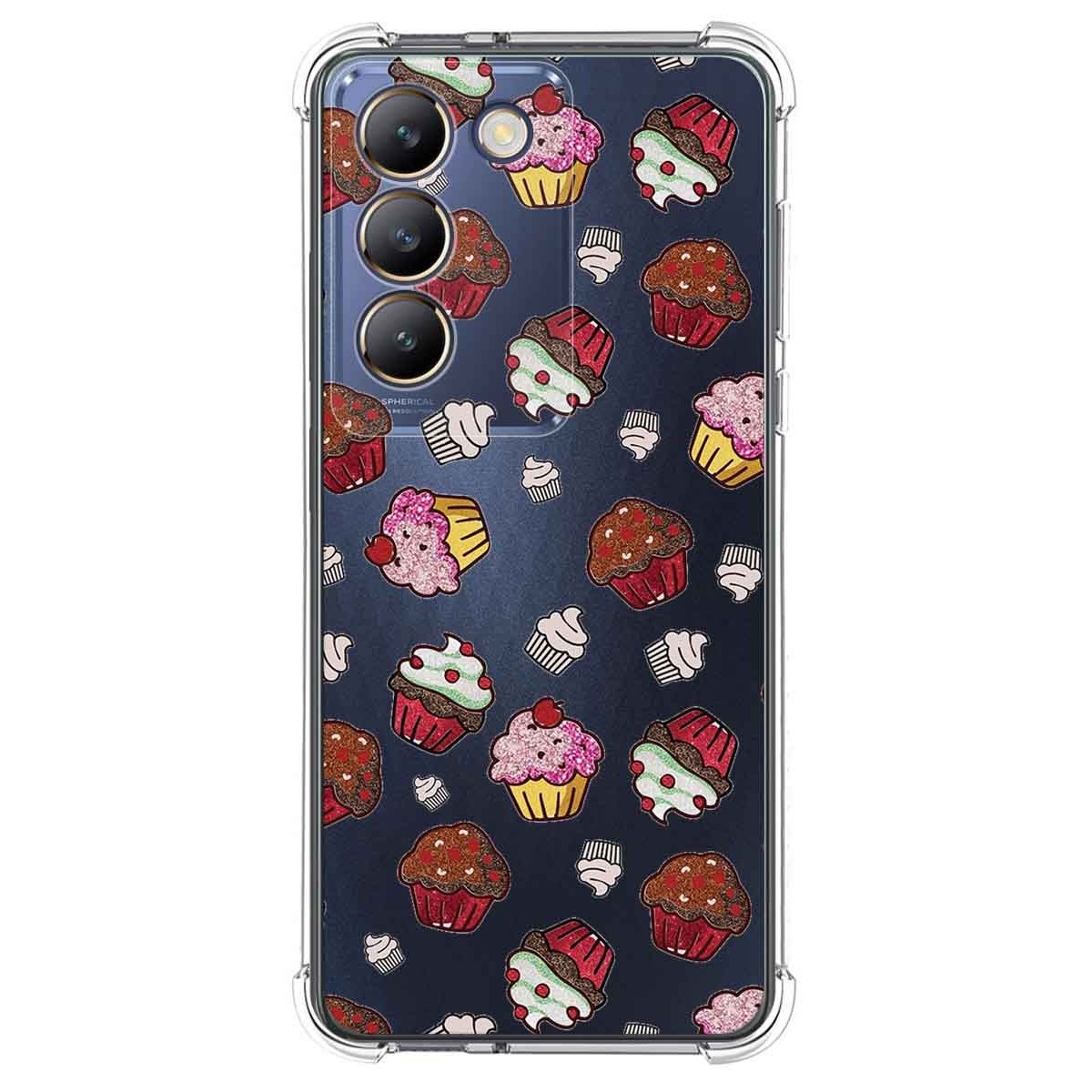 Funda Silicona Antigolpes para Vivo V40 SE 5G diseño Muffins Dibujos