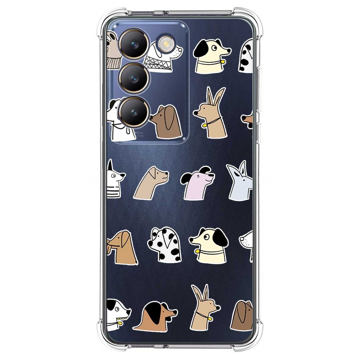 Funda Silicona Antigolpes para Vivo V40 SE 5G diseño Perros Dibujos