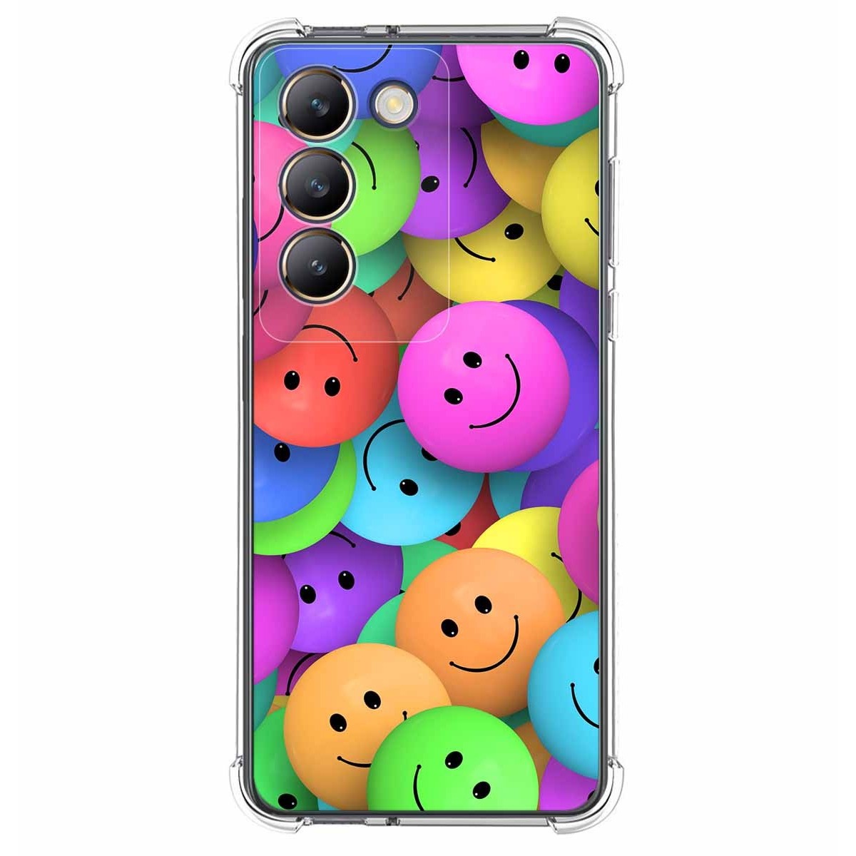 Funda Silicona Antigolpes para Vivo V40 SE 5G diseño Smile Dibujos