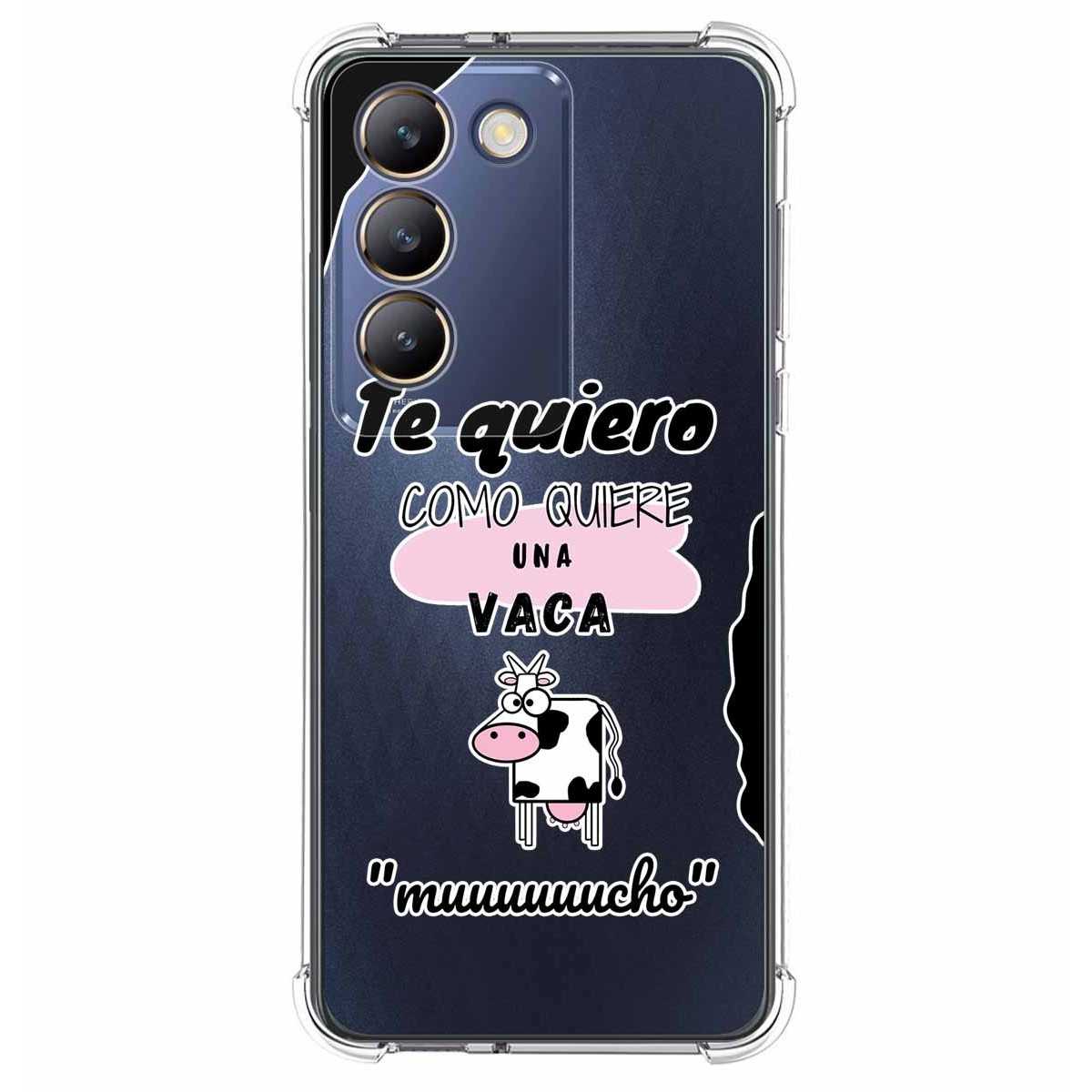 Funda Silicona Antigolpes para Vivo V40 SE 5G diseño Vaca Dibujos