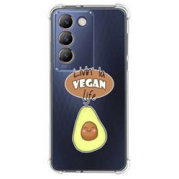 Funda Silicona Antigolpes para Vivo V40 SE 5G diseño Vegan Life Dibujos