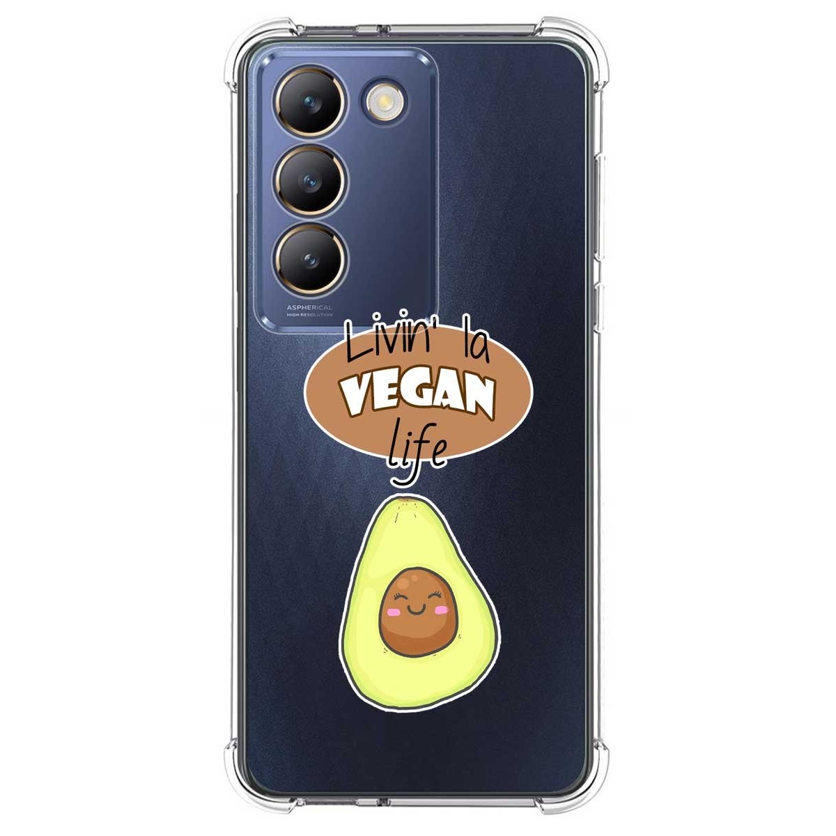 Funda Silicona Antigolpes para Vivo V40 SE 5G diseño Vegan Life Dibujos