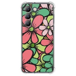 Funda Silicona Antigolpes para Vivo V40 SE 5G diseño Flores 02 Dibujos