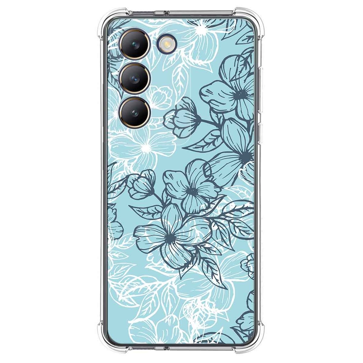 Funda Silicona Antigolpes para Vivo V40 SE 5G diseño Flores 03 Dibujos