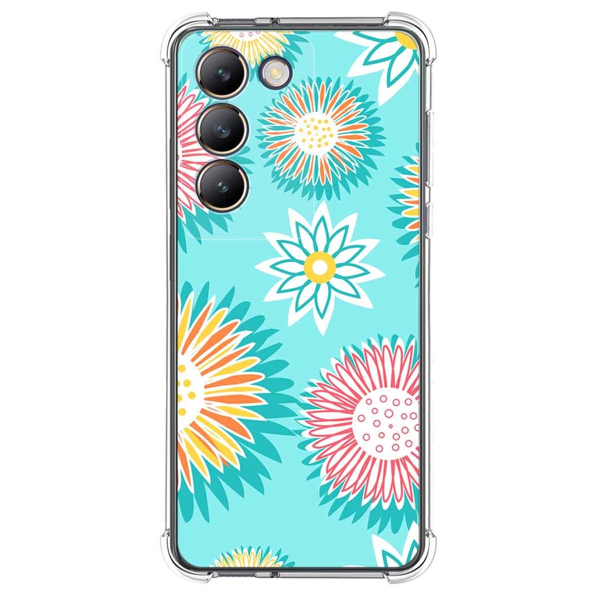 Funda Silicona Antigolpes para Vivo V40 SE 5G diseño Flores 05 Dibujos