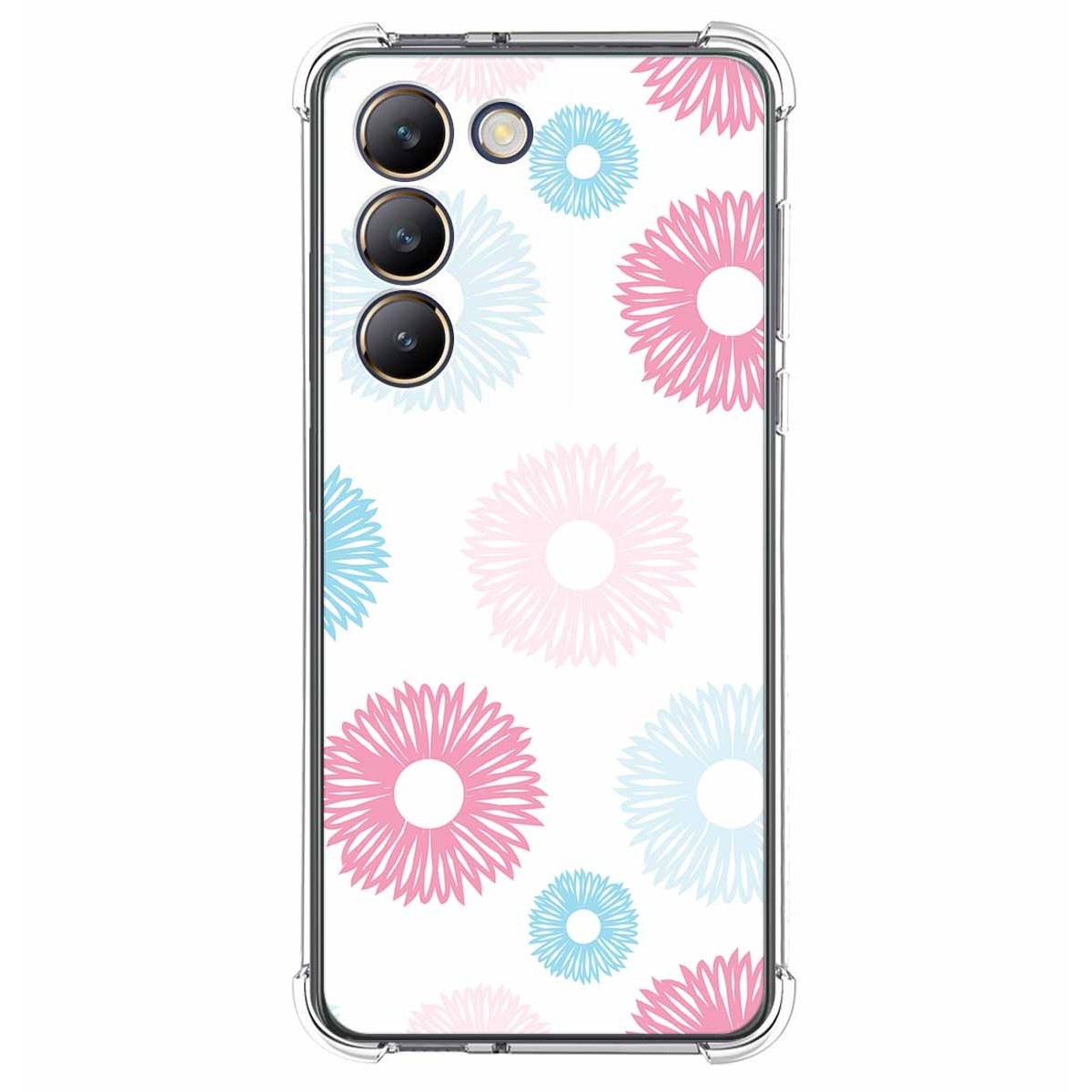 Funda Silicona Antigolpes para Vivo V40 SE 5G diseño Flores 06 Dibujos