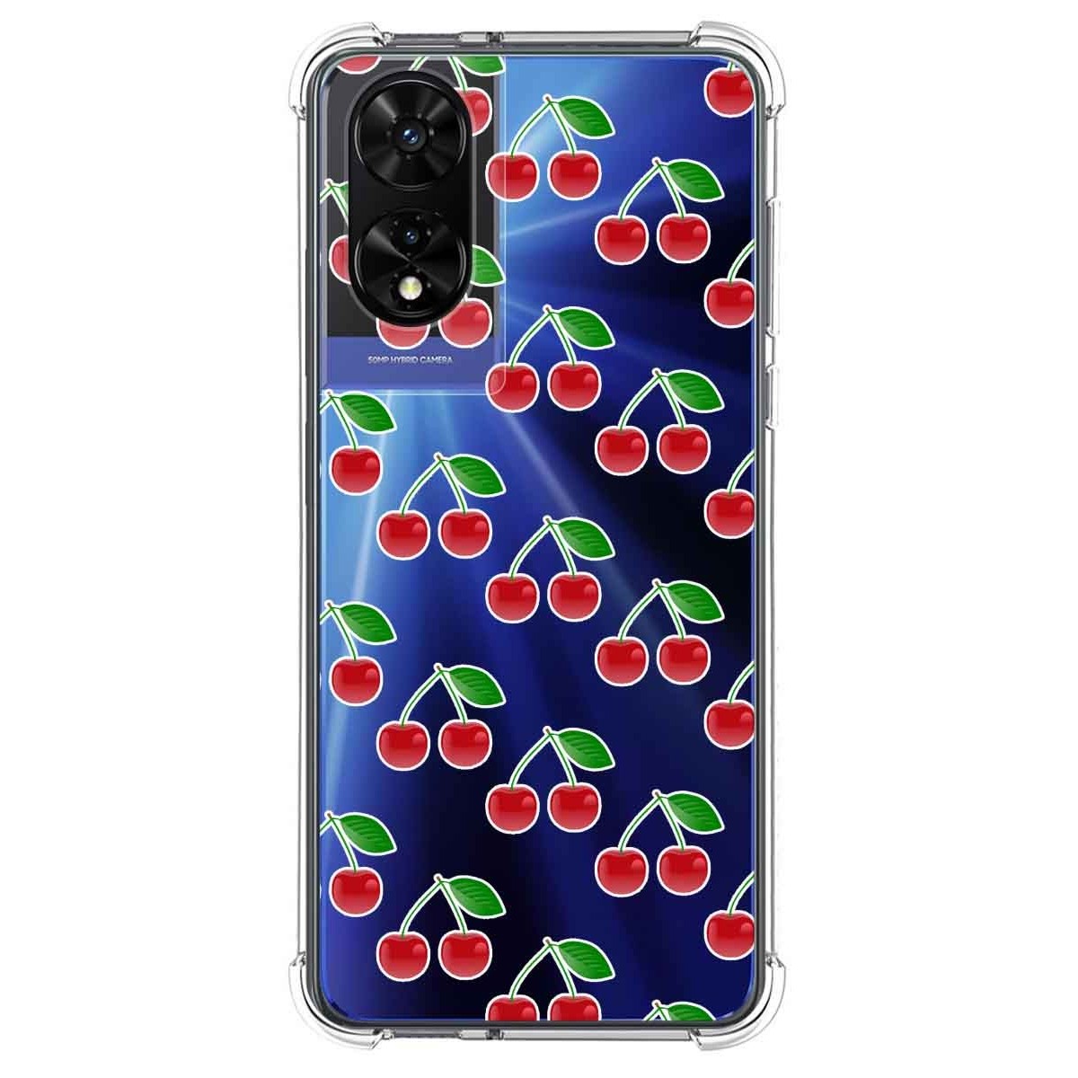 Funda Silicona Antigolpes para TCL 505 diseño Cerezas Dibujos
