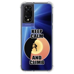 Funda Silicona Antigolpes para TCL 505 diseño Hombre Escalada Dibujos