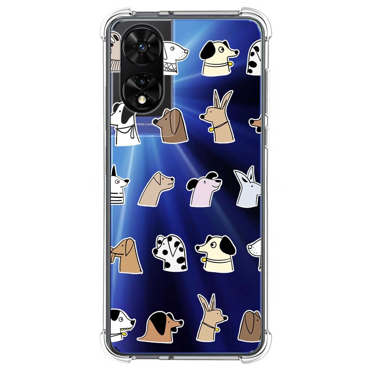 Funda Silicona Antigolpes para TCL 505 diseño Perros Dibujos