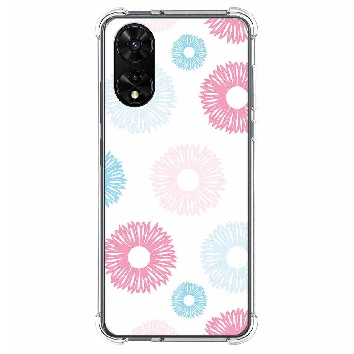 Funda Silicona Antigolpes para TCL 505 diseño Flores 06 Dibujos