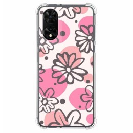 Funda Silicona Antigolpes para TCL 505 diseño Flores 09 Dibujos