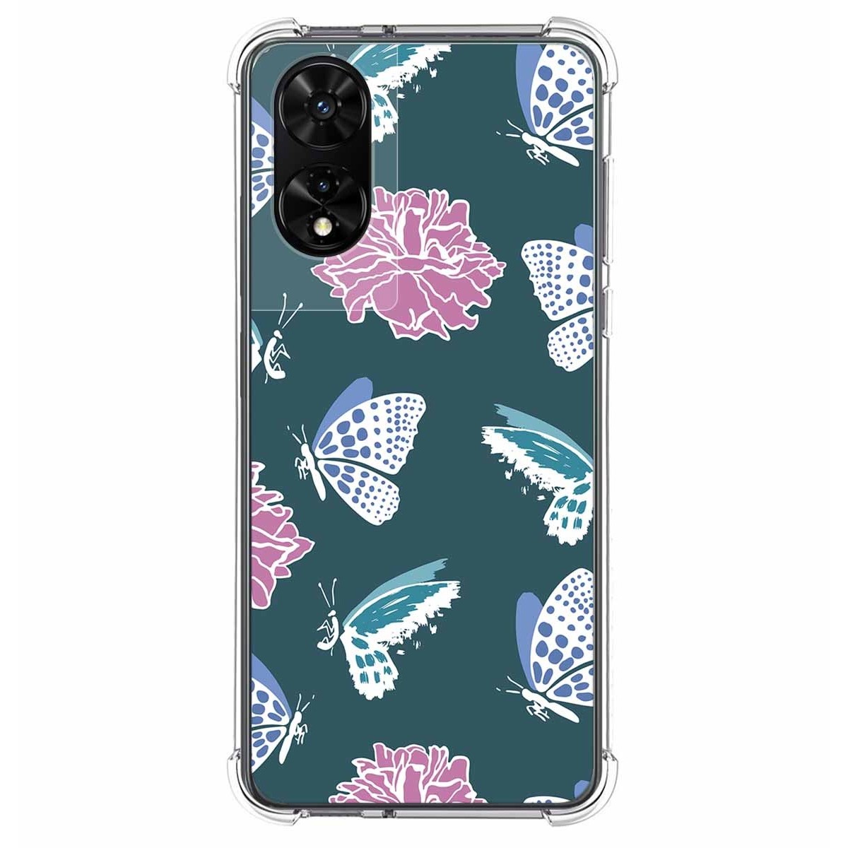 Funda Silicona Antigolpes para TCL 505 diseño Flores 10 Dibujos