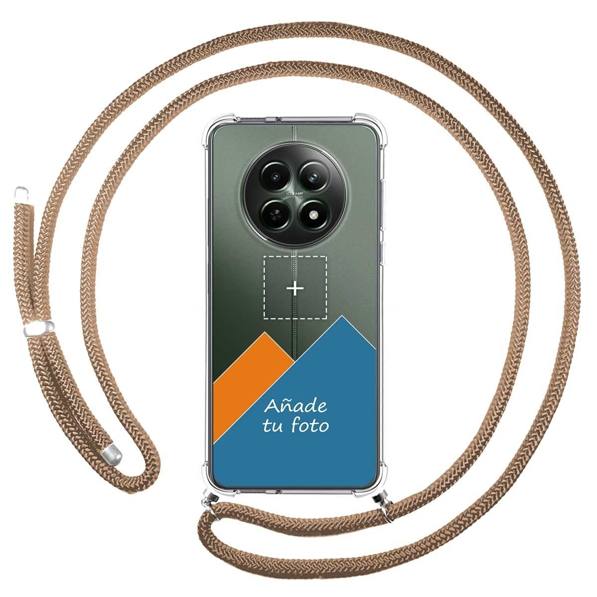 Personaliza tu Funda Colgante Transparente para Realme 12 5G / 12x 5G con Cordon Camel Dibujo Personalizada