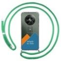Personaliza tu Funda Colgante Transparente para Realme 12 5G / 12x 5G con Cordon Verde Agua Dibujo Personalizada