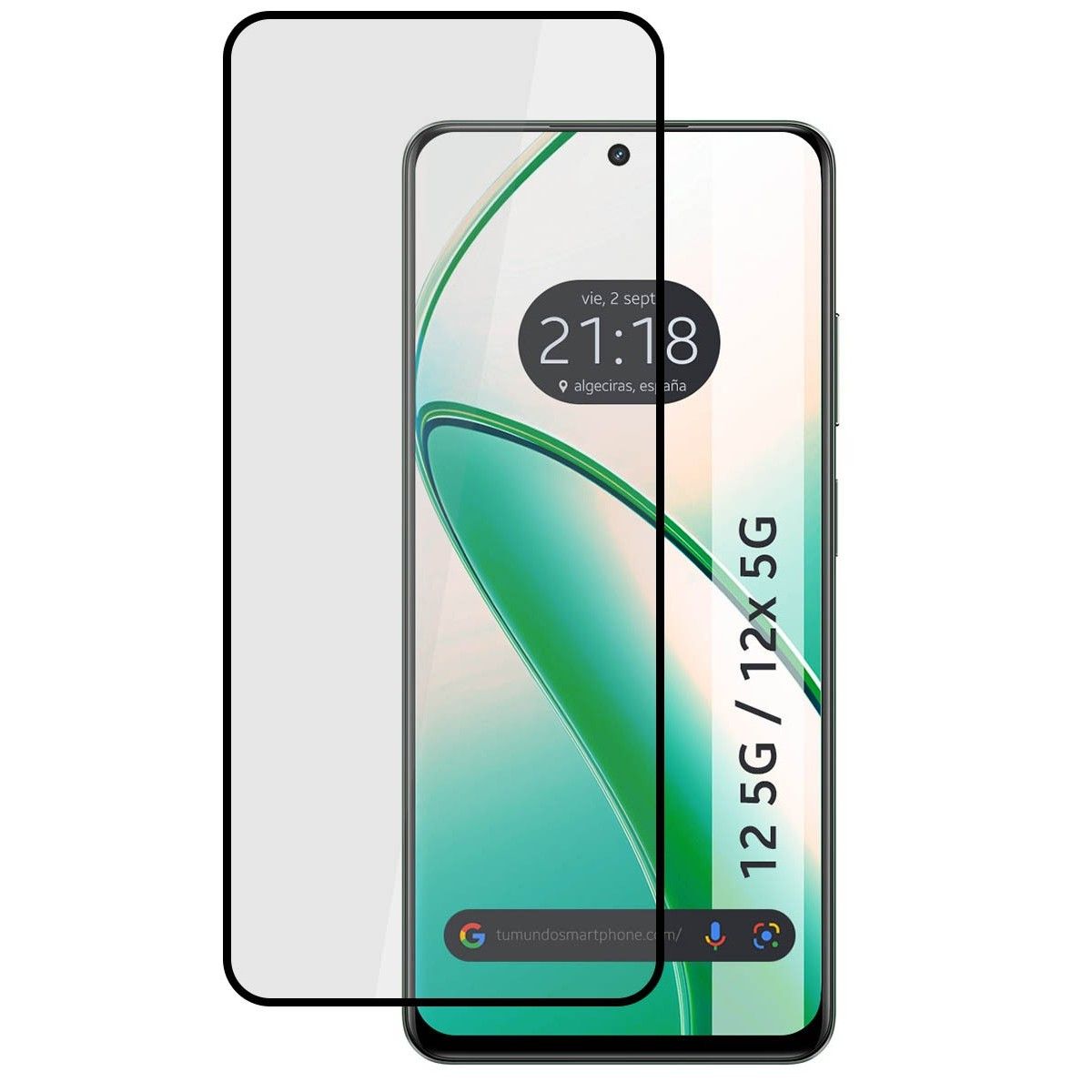 Protector Cristal Templado Completo 5D Full Glue Negro para Realme 12 5G / 12x 5G Vidrio