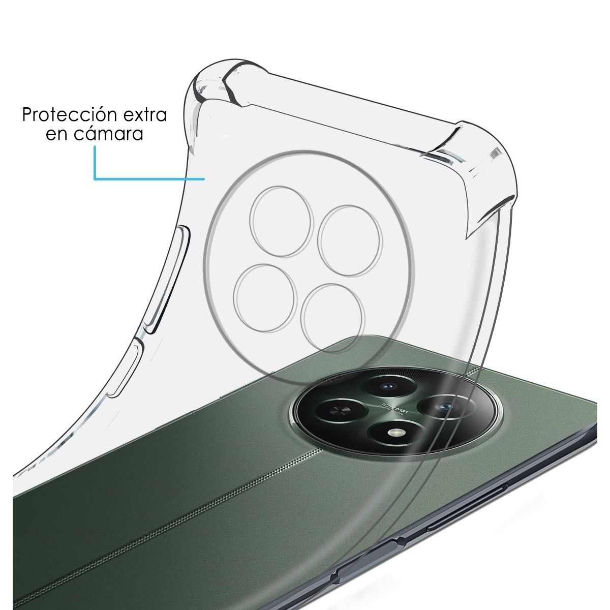 Funda Silicona Antigolpes Transparente para Realme 12 5G / 12x 5G