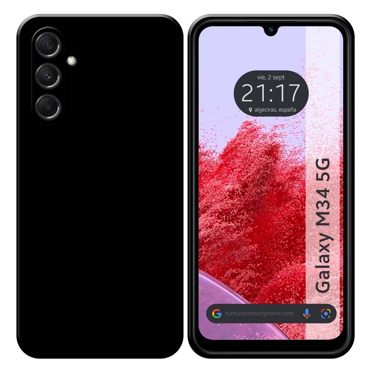 Funda Silicona Gel TPU Negra para Samsung Galaxy M34 5G