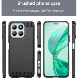 Funda Gel Tpu Tipo Carbon Negra para Huawei Honor X8b 2