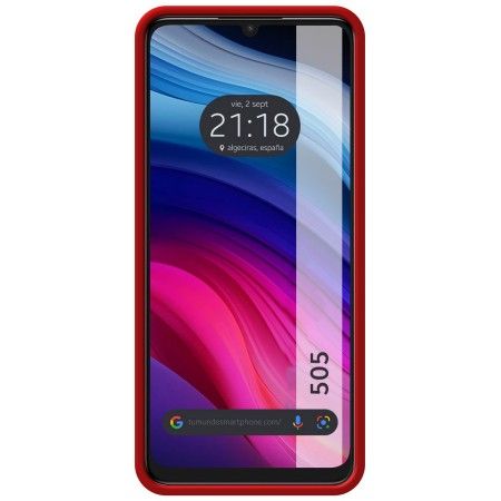 Funda Silicona Líquida Ultra Suave para TCL 505 color Roja