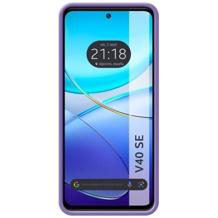 Funda Silicona Líquida Ultra Suave para Vivo V40 SE 5G color Morada