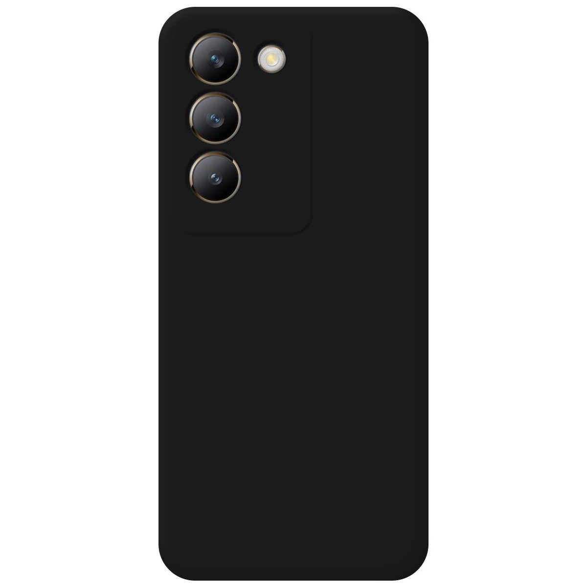 Funda Silicona Líquida Ultra Suave para Vivo V40 SE 5G color Negra