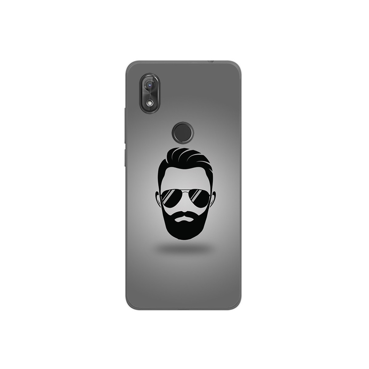 Funda Gel Tpu para Wiko View2 Diseño Barba Dibujos