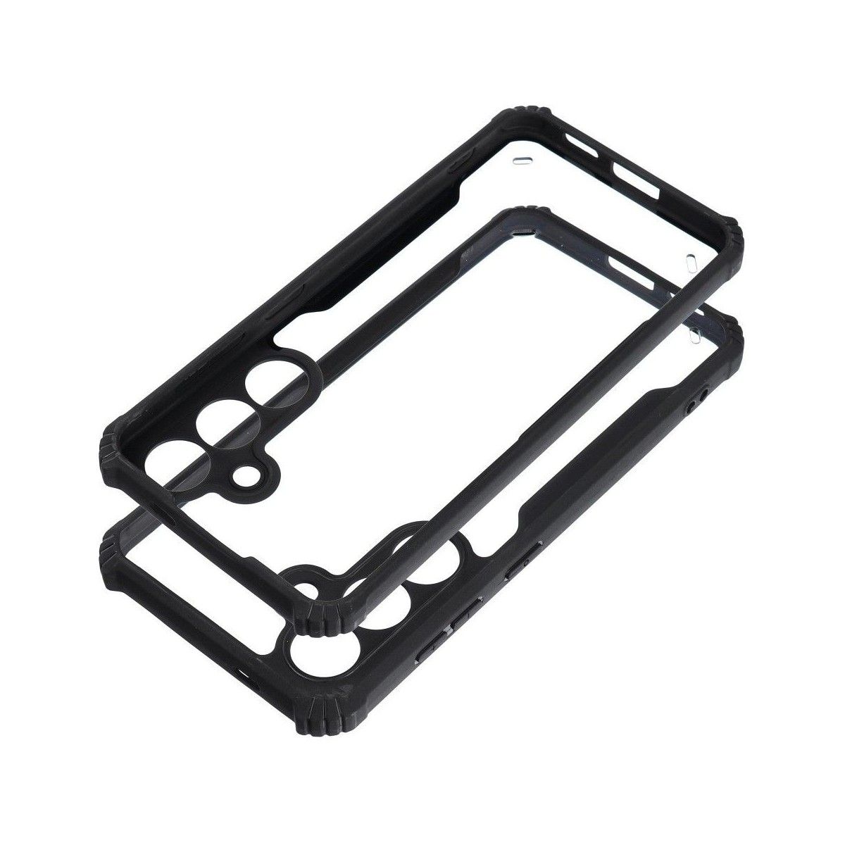 Funda Transparente Reforzada con Borde Negro para Samsung Galaxy M15 5G